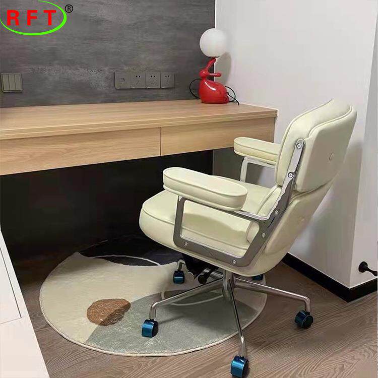 轻奢高档办休代闲椅阿勒B103办公夫耶舒适皮质现简约电脑椅人体工