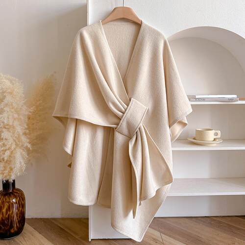 Women'S Solid Color Cape, Soft Comfortable Fashion Shawl