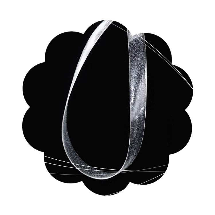 5012款TPU磨砂透明弹力带 服装辅料用于拉肩定型包边透明弹力带