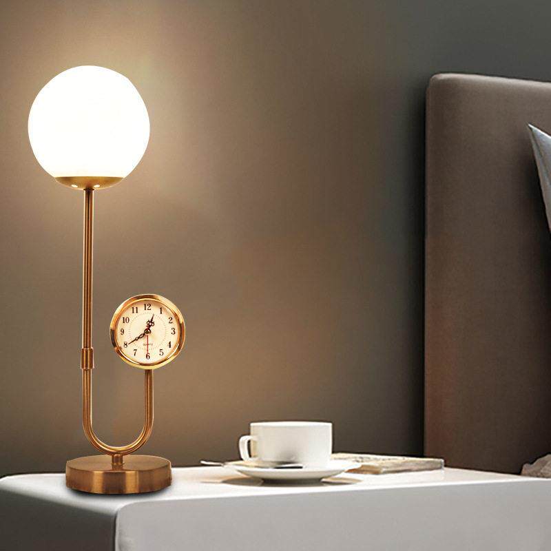 厂家美式钟表台灯卧室床头阅读学习简约现装饰灯饰灯具