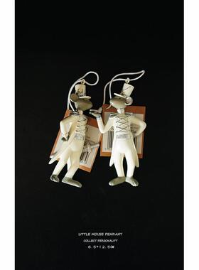 出口北欧创意卡通老鼠士兵造型树脂玄关挂件摆设圣诞树装饰工艺品