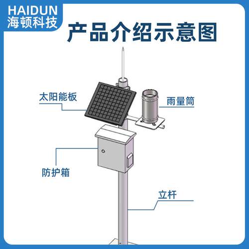 气象站洪涝灾害 一体化遥测雨量计 水位自动监测仪雨水情远程预警