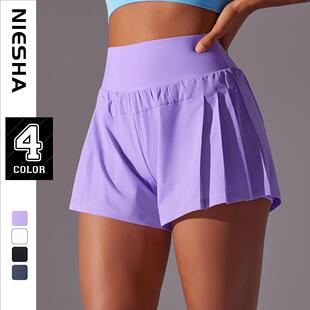 Cool feeling tennis pants, waist cinching slimming