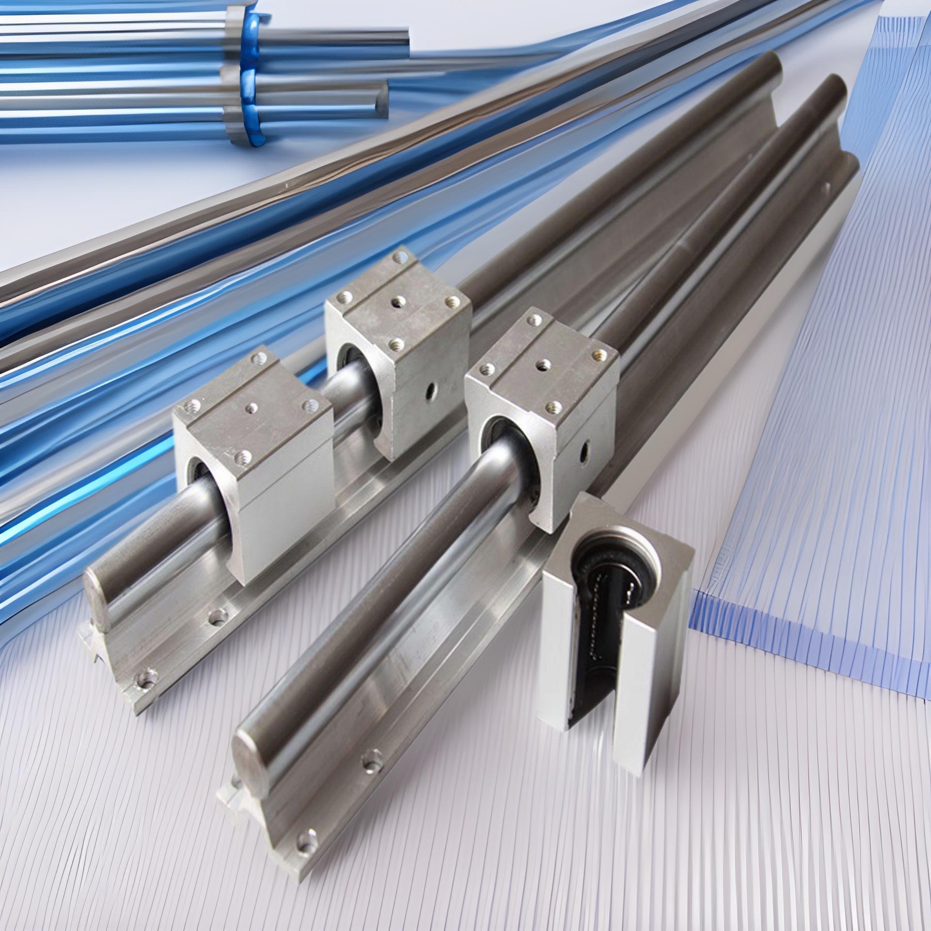 圆柱铝托直线导轨SBR16 2025铝型材滚轮滑轨滑块自动全套木工滑台