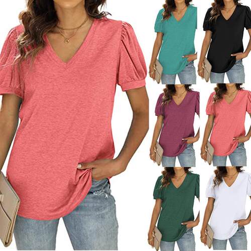 Women's top collar T-shirt 女装上衣领t恤女