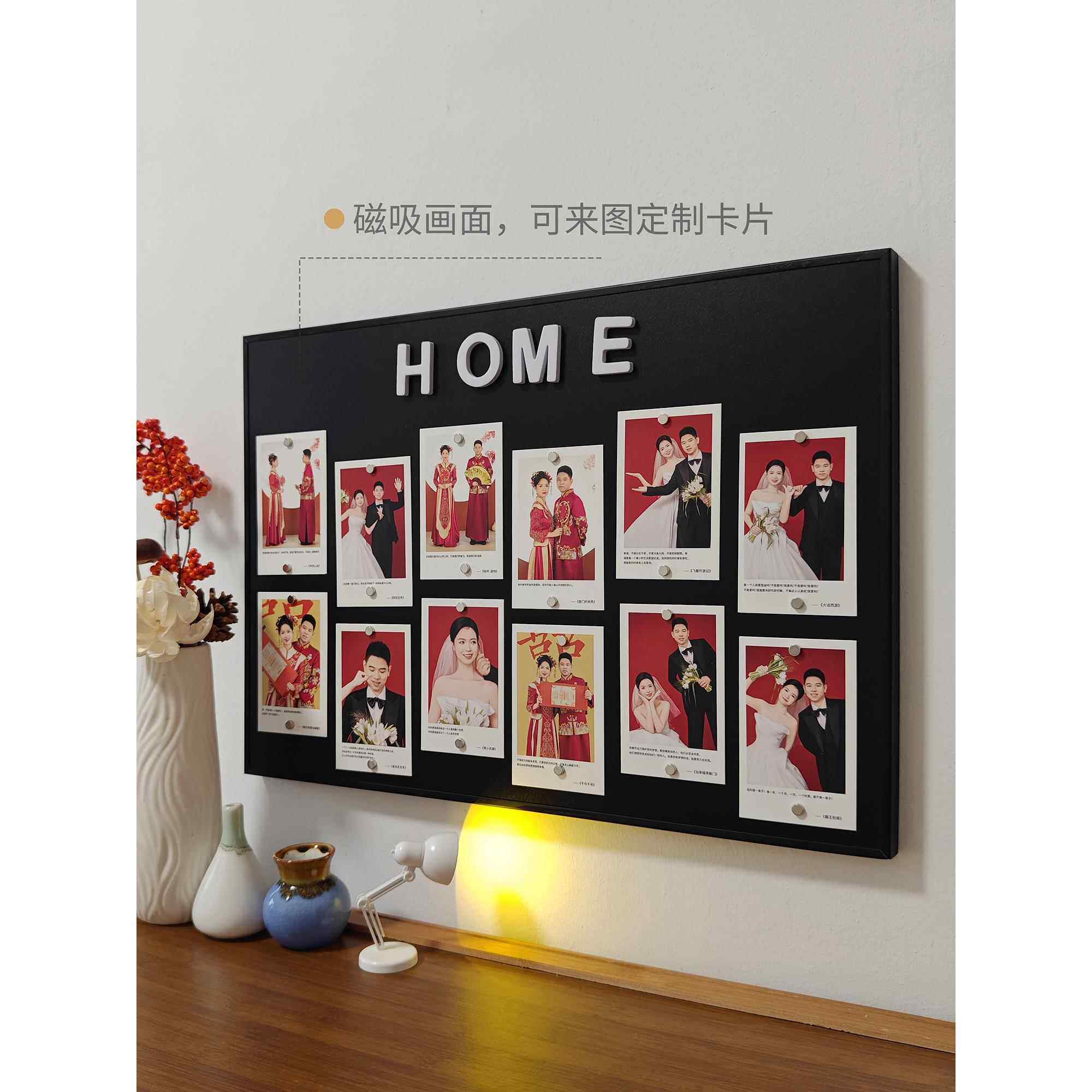 定制卡片照片磁性仪表盒装饰画到方块夫妇2025新现代简单挂画电动