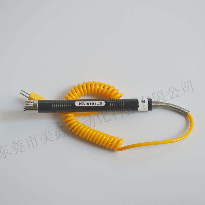 K型表面热电偶黄色弹簧线表面探头直柄式NR-81531B