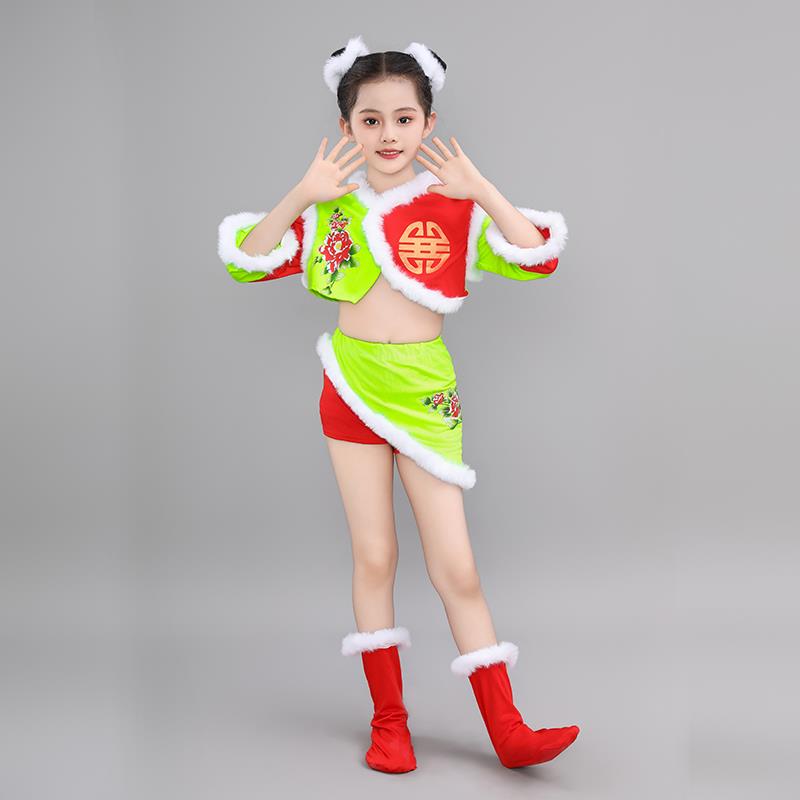 正品中国风六一红笼演出服单鼓声灯声学儿生庆演出服喜幼表演演出