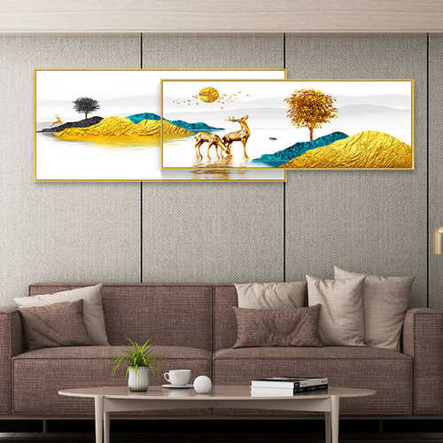 浩隆叠加画现代简约卧室酒店床头画沙发背景壁挂客厅装饰画