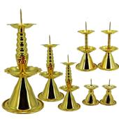 精品合金烛台居家供奉佛堂婚庆中式 摆件香烛拜神莲花烛台 复古欧式