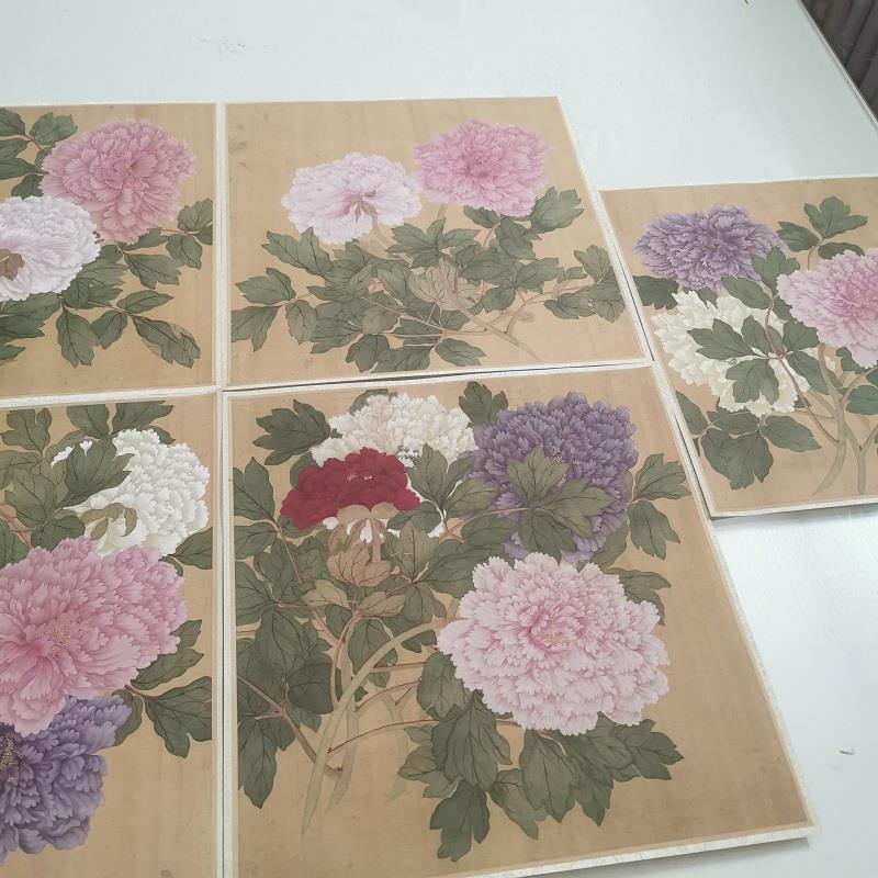 恽寿平牡丹图复古书画