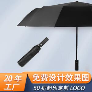 骨雨伞大量全自动黑胶遮阳防晒太阳伞男女商务晴雨伞广告伞