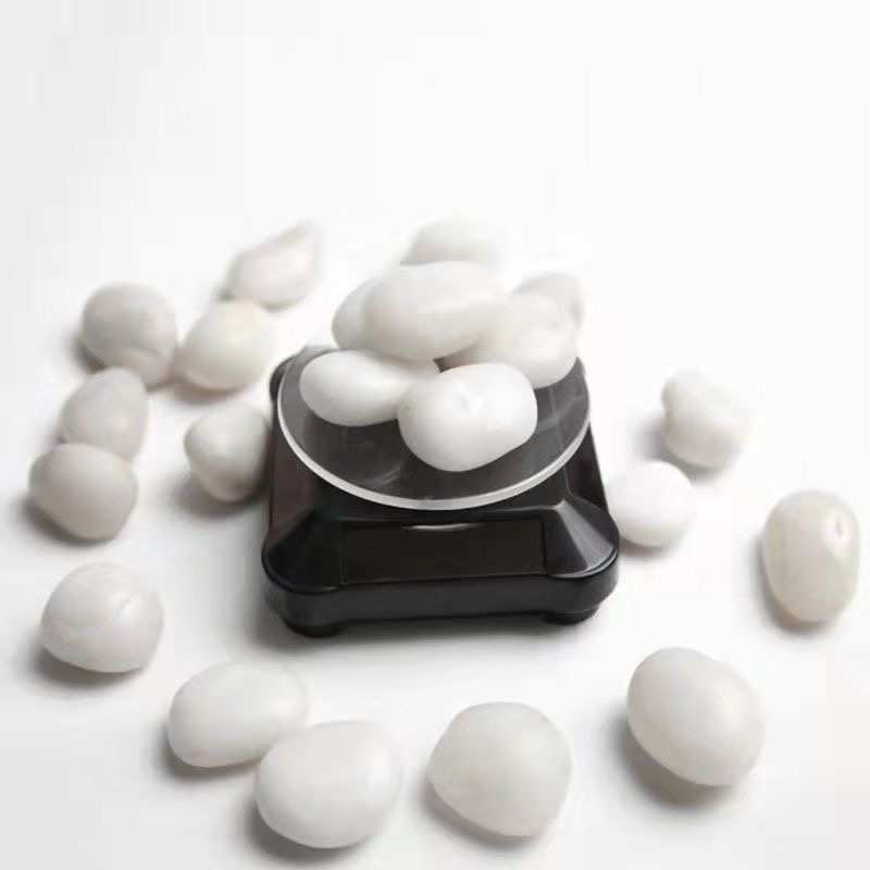 北京白色抛光鹅卵石大小白石子雨花石原石庭院阳台铺路铺地白石