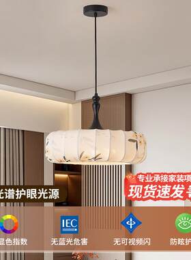 新中式复古实木餐厅吊灯宋式美学茶楼餐饮书房茶室氛围感装饰吊灯