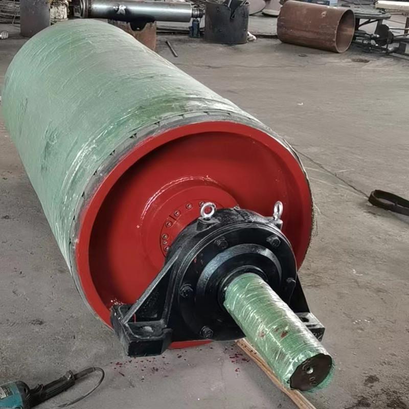 皮带输送机传动改向滚筒矿用电动滚筒内外置包胶缓冲电动滚筒