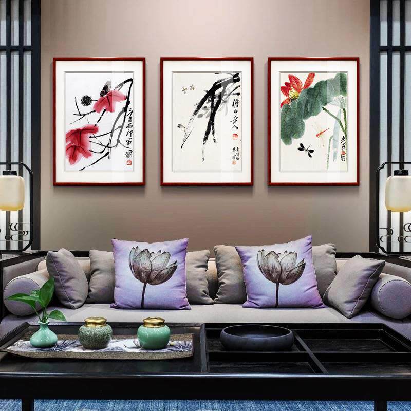 齐白石装饰画国画新中式客厅沙发背景墙壁画餐厅饭厅卧室玄关王涛