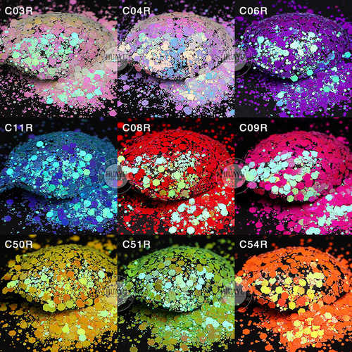 厂家直销珍珠幻彩金葱粉混合闪粉亮片七彩渐变闪光粉DIY滴胶美甲