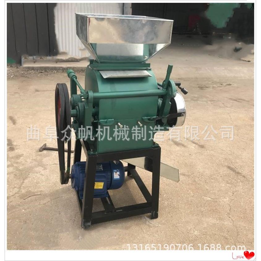 粮食市场黄豆挤扁机家用豆子麦子挤扁机自动进料粮食大曲粉碎机