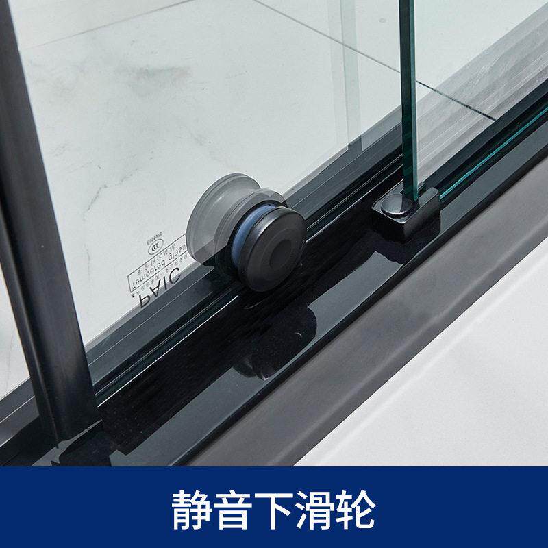 一字型移门浴室洗澡间卫生间干湿分离隔断沐浴房洗浴房浴屏风定