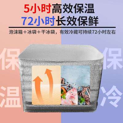 带立体冷保SQL袋专用冷冻温生胶鲜食品保冰棒海鲜泡沫棉铝箔冷藏