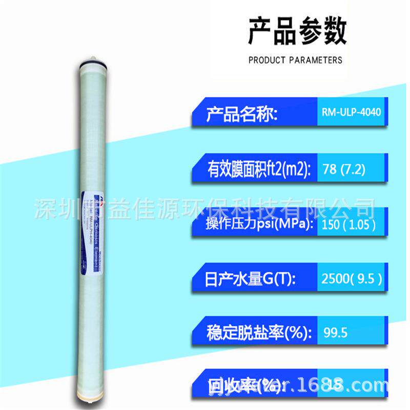 供应润膜ULP-4040反渗透膜RM-ULP8040低压力反渗透膜