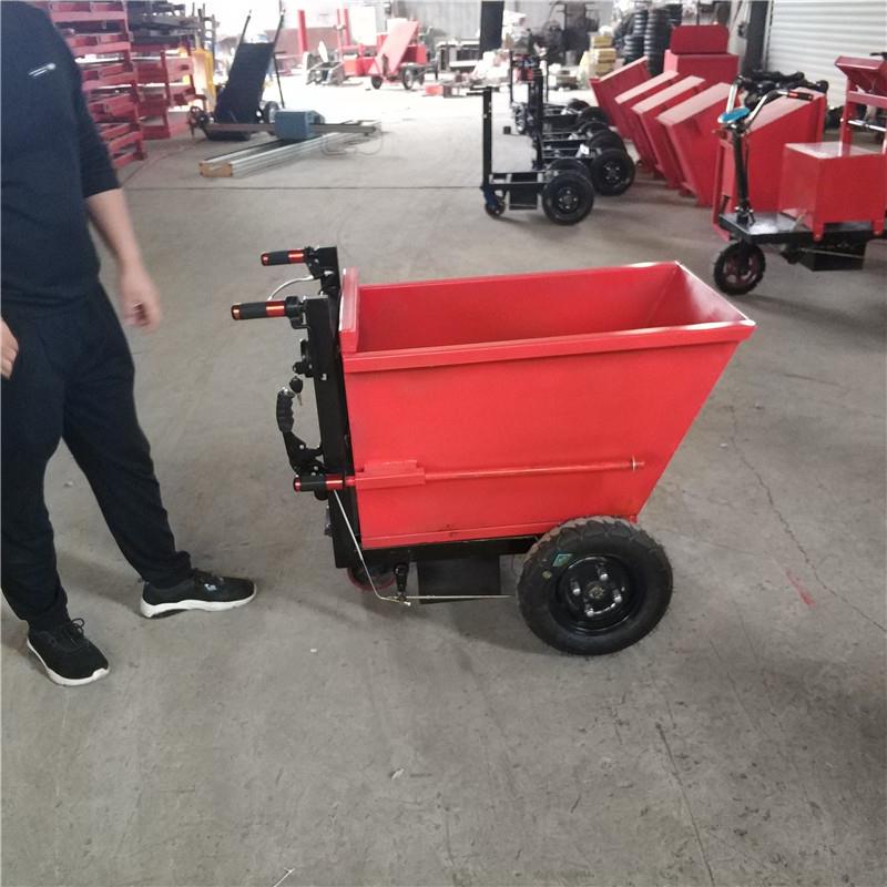 工地手推三轮车工程翻斗小推车小型电动手推灰斗车厂家直销