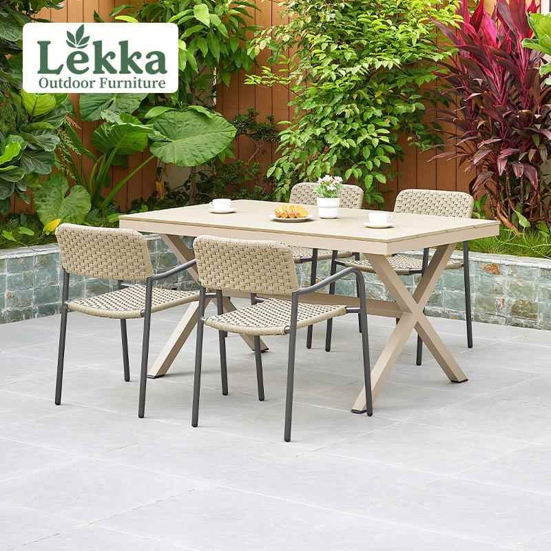 户外桌椅庭院露台花园家具阳台休闲藤椅子组合室外藤编餐桌椅带伞