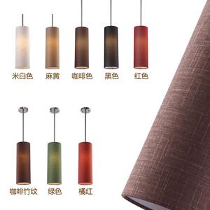 个性床头吊灯 彩色布艺吊灯长筒 简约家居创意灯具餐吊灯餐厅灯饰