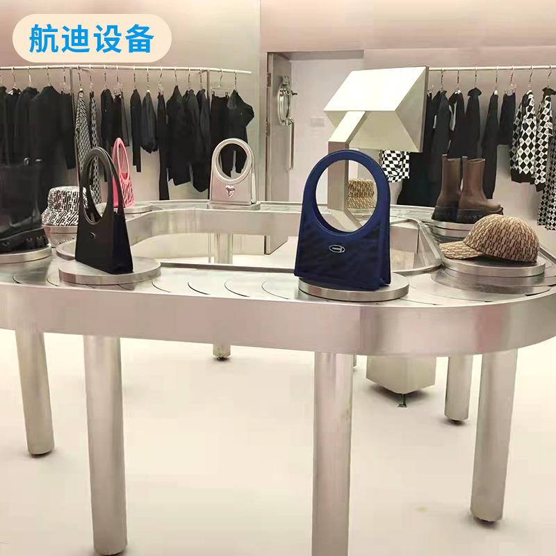 厂家供应旋转设备回转鞋包化妆品设备可定制回转展示台设备