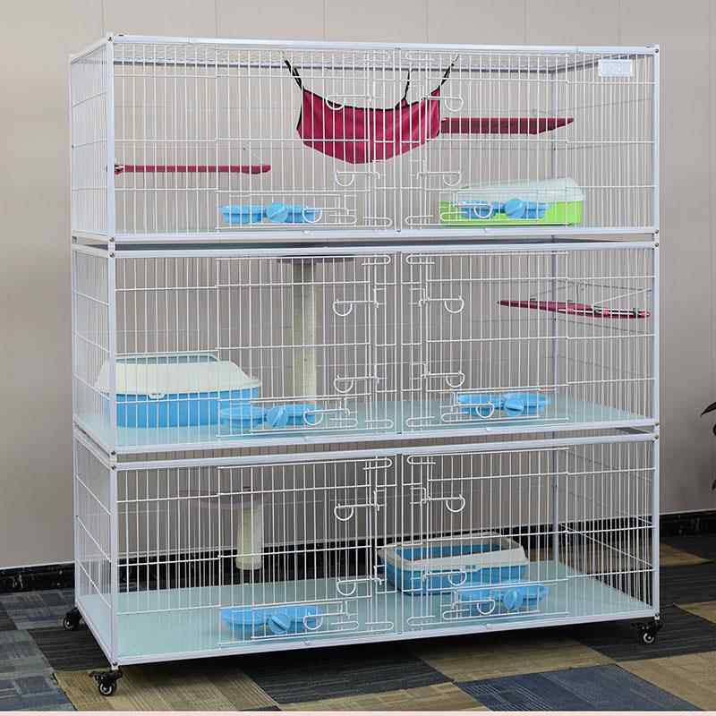 正品包邮新款运三层墅猫狗笼犬大型繁育獒猫笼子母笼猫笼舍猫别展