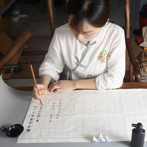 正品入黑檀狼豪蝇头小楷毛笔红檀纯狼毫毛笔人初学成者黑杆实木笔