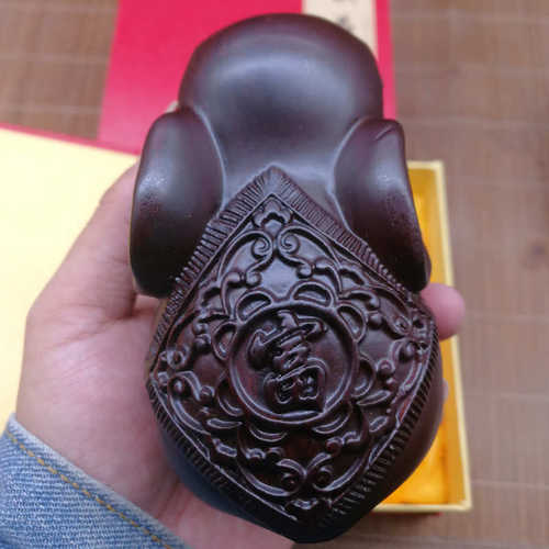 纳福摆件木质大象大象家居木雕招财富贵黑檀礼品包装工艺品摆件