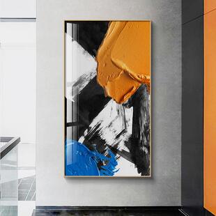 仿手绘油画现代抽象客厅玄关装 饰画大厅巨幅餐厅挂画别墅走廊壁画