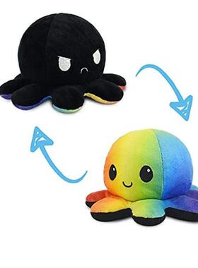 1pcs Reversible Octopus Plushie Fidget toy Flip Plush Toys