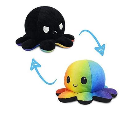 1pcs Reversible Octopus Plushie Fidget toy Flip Plush Toys