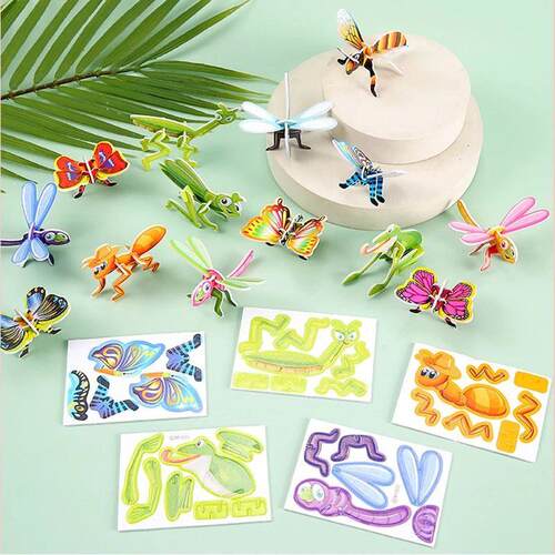 30Pcs Funny Insect Paper Jigsaw Puzzles Educational Toys for