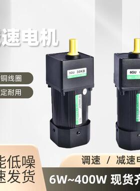 小型交流齿轮减速电机220v变速调速马达25w40w60w120w200w400750w