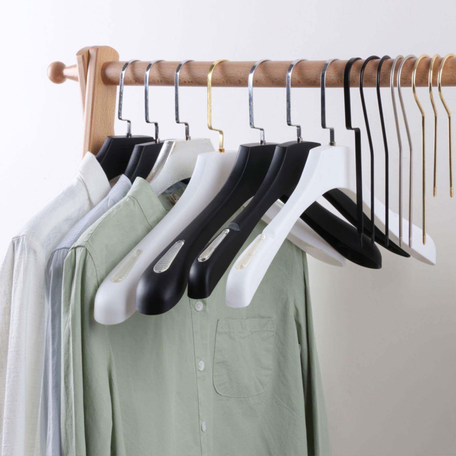 61K3服装店塑料衣架加厚手感漆西装大衣磨砂无痕裤夹挂晾衣架子