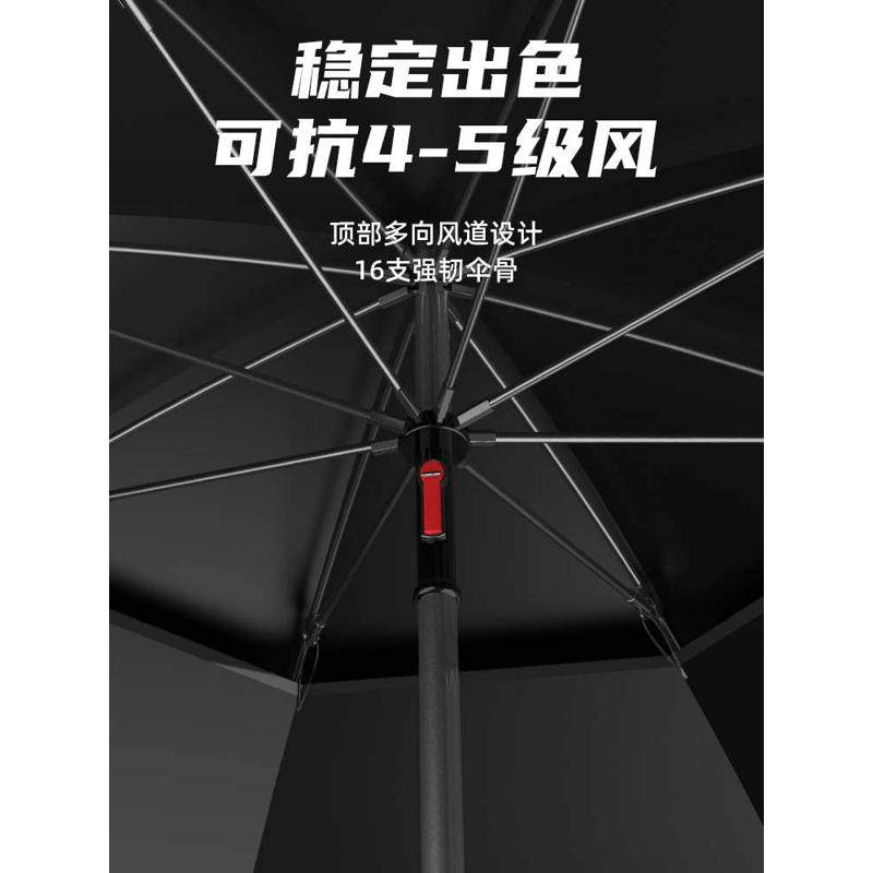 佳之钓钓鱼伞2024新款钓伞大钓伞户外黑胶遮阳伞防晒伞万向拐极凯