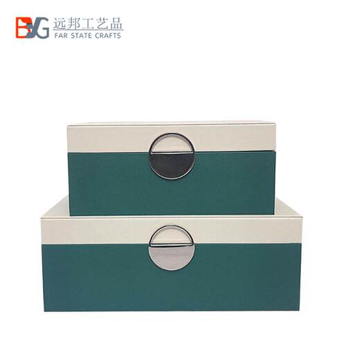 样板房首饰盒家居创意北欧式现代简约皮质软装饰品盒子摆件收纳盒