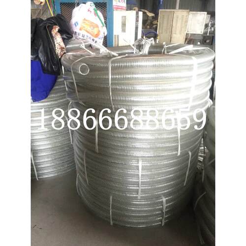耐寒 钢丝增强-软管抗冻25150mm管pvc硅胶钢丝输油管透明防静电