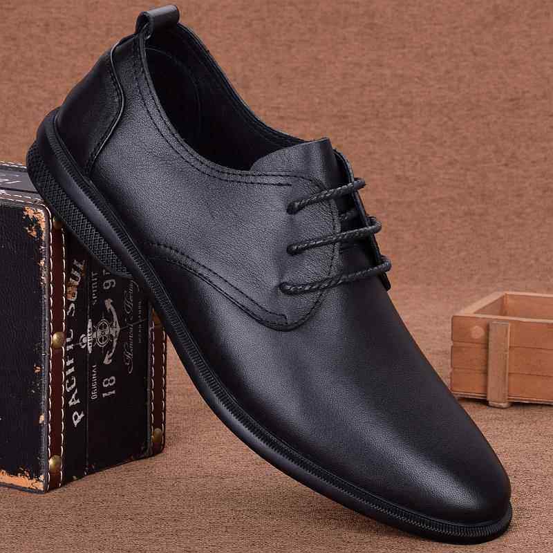 高档202软4潮鞋男士休闲皮鞋软皮底鞋真皮透气商务百搭男韩车版驾