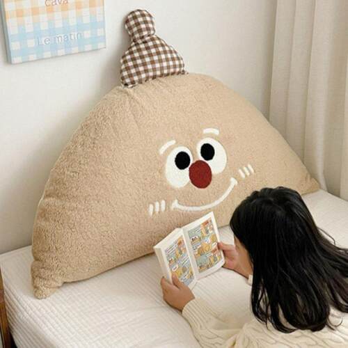[糖果日记]卡通儿童羊羔绒靠枕床头大靠背软包床上靠垫护腰可拆洗