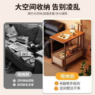 中古小推车置物架客厅沙发简易可移动边几家用小茶几多功能储物架