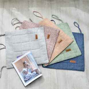 四薄透气滑座椅垫家用仿办麻布屁股垫久坐公72418室坐垫垫子季有