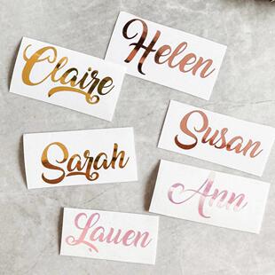 10cm Stickers 6pcs 4inch Viny Decals Name set Personalized