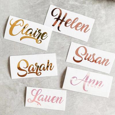 6pcs/set 4inch(10cm) Personalized Name Viny Decals Stickers