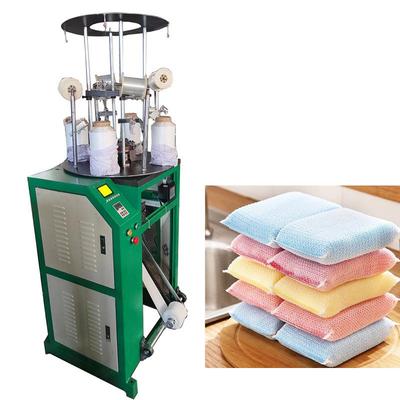 4路网花塑料丝海绵擦机厨房洗碗布设备金葱布编织机刷洗大王设