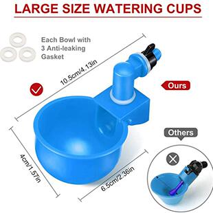 24/12/6 Pcs Automatic Chicken Water Cup Waterer Bowl Kit Far