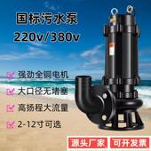 潜污泵WQ QW排污泵380V无堵塞排污泵220V污水提升泵工地用污水泵